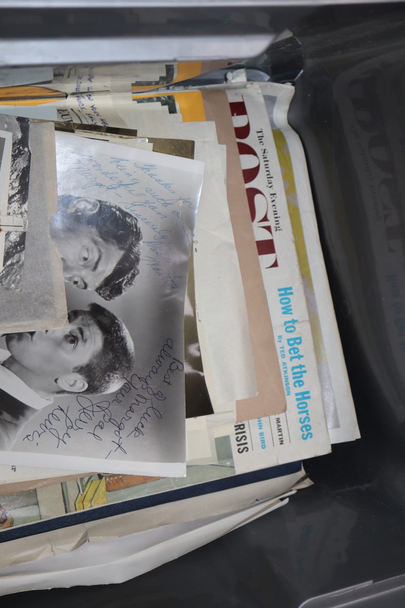 Dean Martin and Jerry Lewis autographs and photo archive, many unpublished, with negatives. 1949-1951.